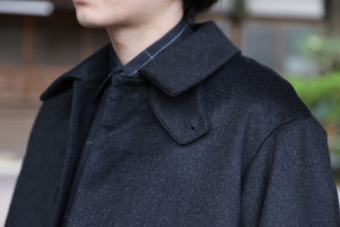 YOKE 新作 CASHMERE 3WAY BAL COLLAR SHARE COAT(YK20AW0134C)"CHARCOAL"style.2020.10.10.