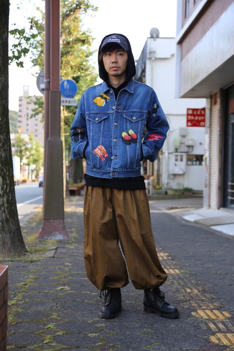 doublet FOOD HAND-PAINTED DENIM JACKET L.BLUE Style 2020.10.19.