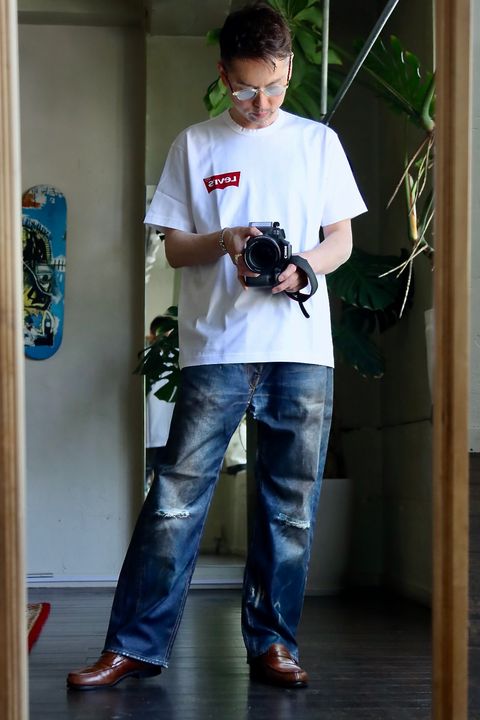 eYe JUNYA WATANABE MAN ×ベルベルジン×Levi'sトリプルネームパンツスタイル