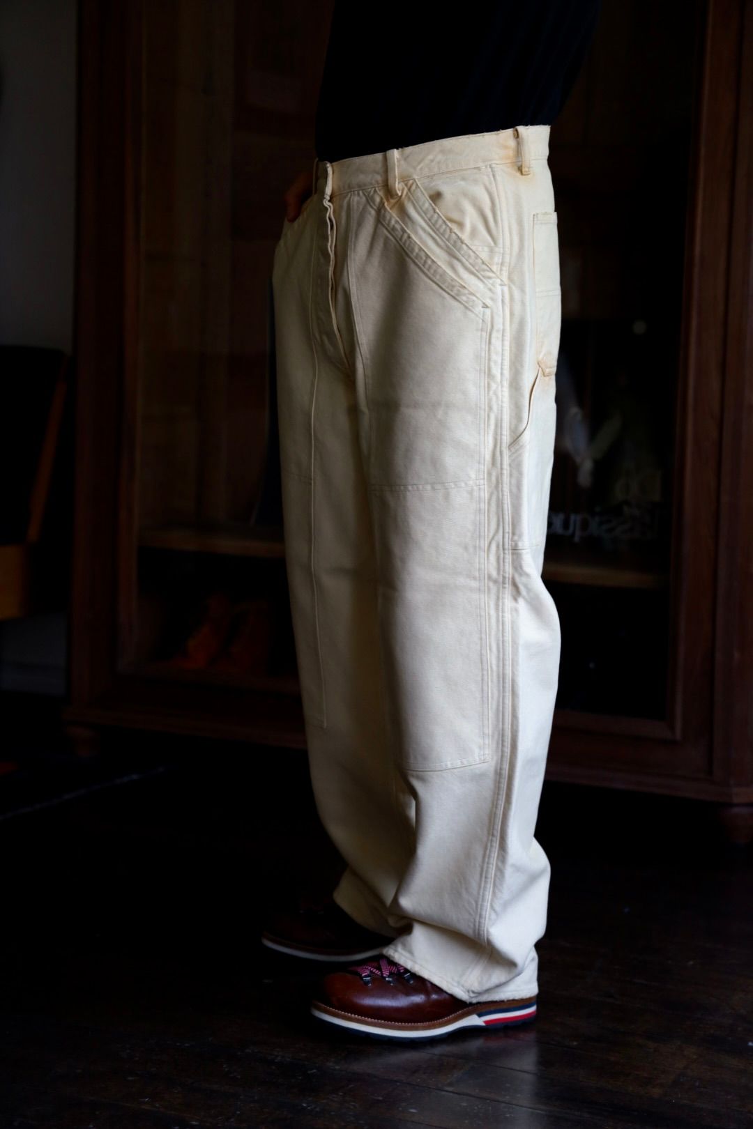 アプレッセ 2025 STYLE2 Vintage Silk Hemp Double Knee Pants(25AAP-04-07)BEIGE