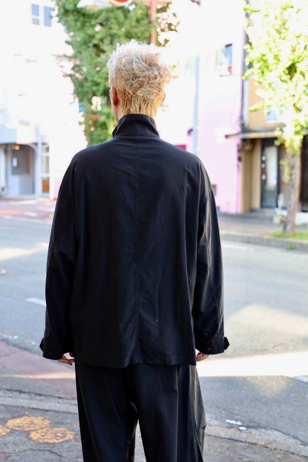 グラフペーパー 25AW Cotton Cupro Back Satin Military Jacket(GM253-30344)BLACK