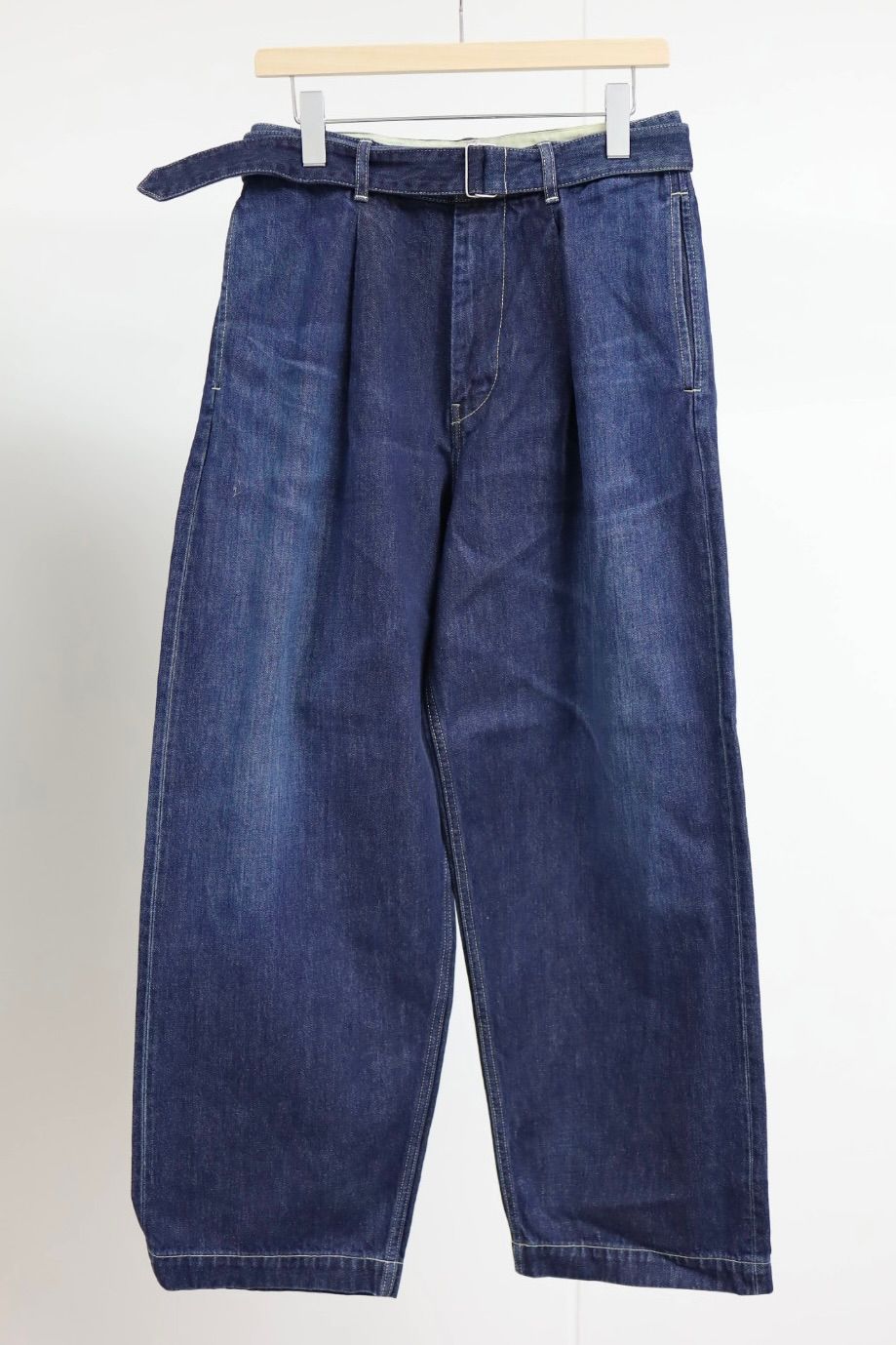 グラフペーパー Selvage Denim Belted Pants(GU261-40064DB)INDIGO_DARK FADE★1月24日(土)発売！