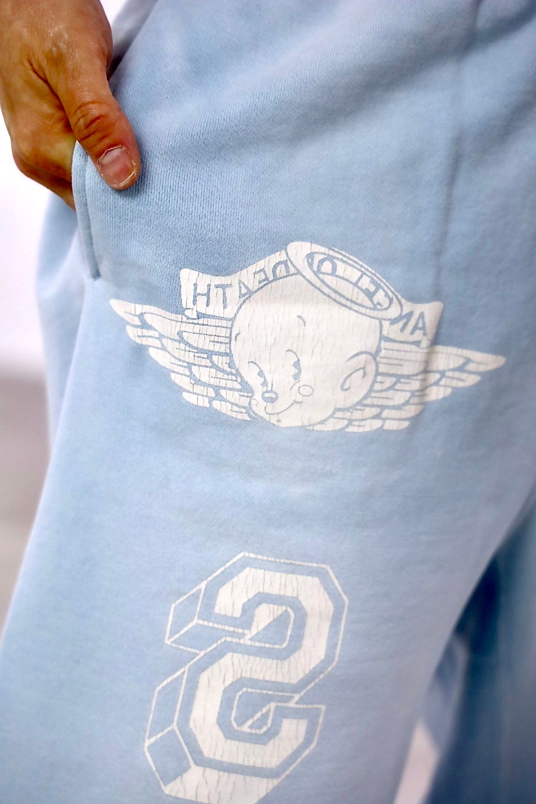 ©SAINT M×××××× セントマイケル 26SS BABY MICHAEL HOODIE"SKY BLUE"スタイル