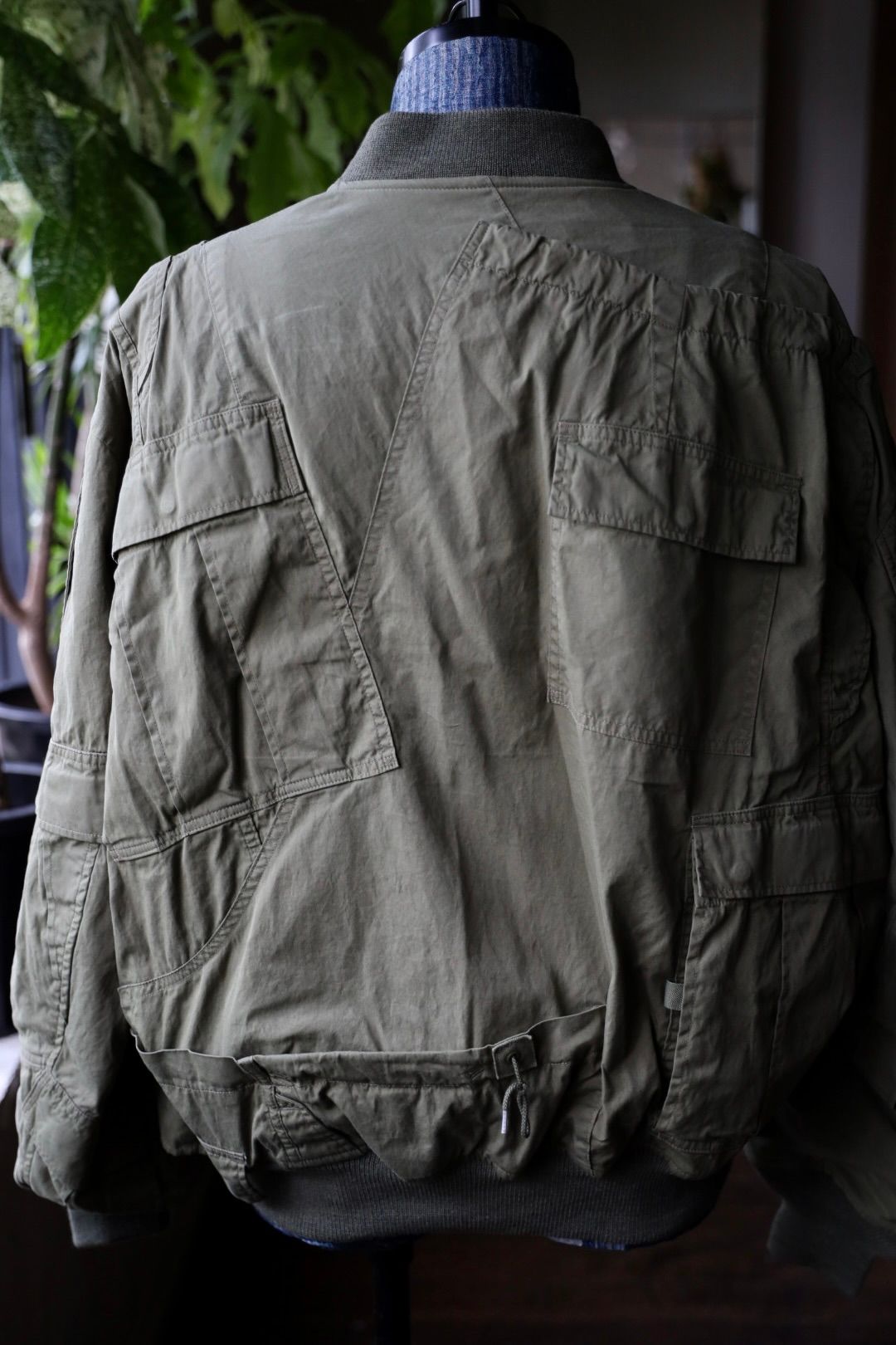 アイジュンヤワタナベマン x Needles Wネーム 綿ナイロンMA-1ジャケット(WP-J902-100)KHAKI