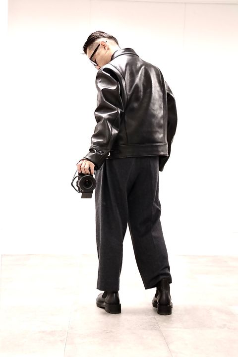 A.PRESSE 2026 STYLE1 Leather French Riders Jacketスタイル