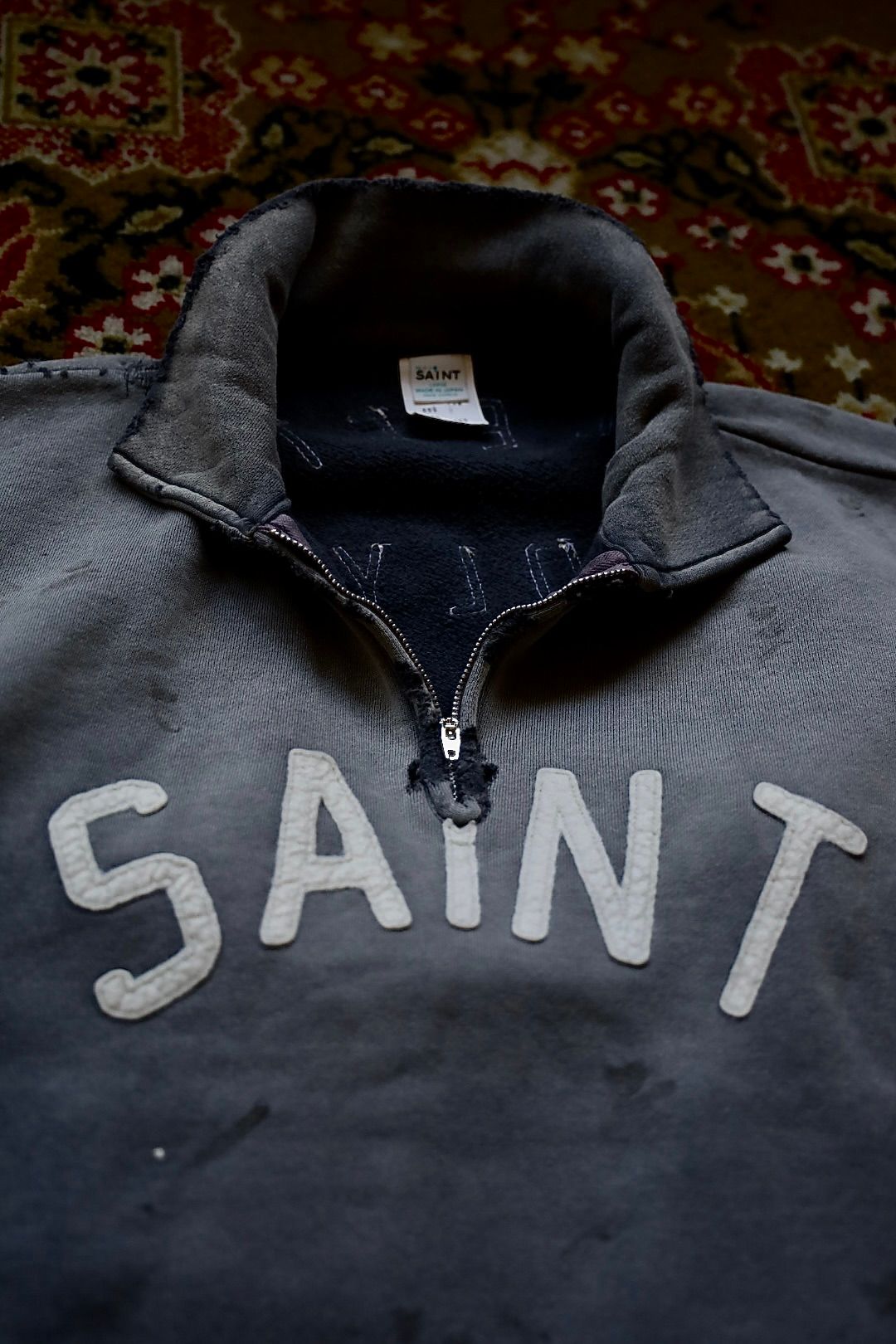 セントマイケル 26SS SAINT HALF ZIP SWEAT(SM-MK8-0000-052)CHARCOAL☆4月11日(土)発売！