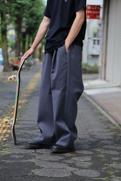 Graphpaper Triple Cloth Wide Chef pants"C.GRAY"Style.2020.8.23.