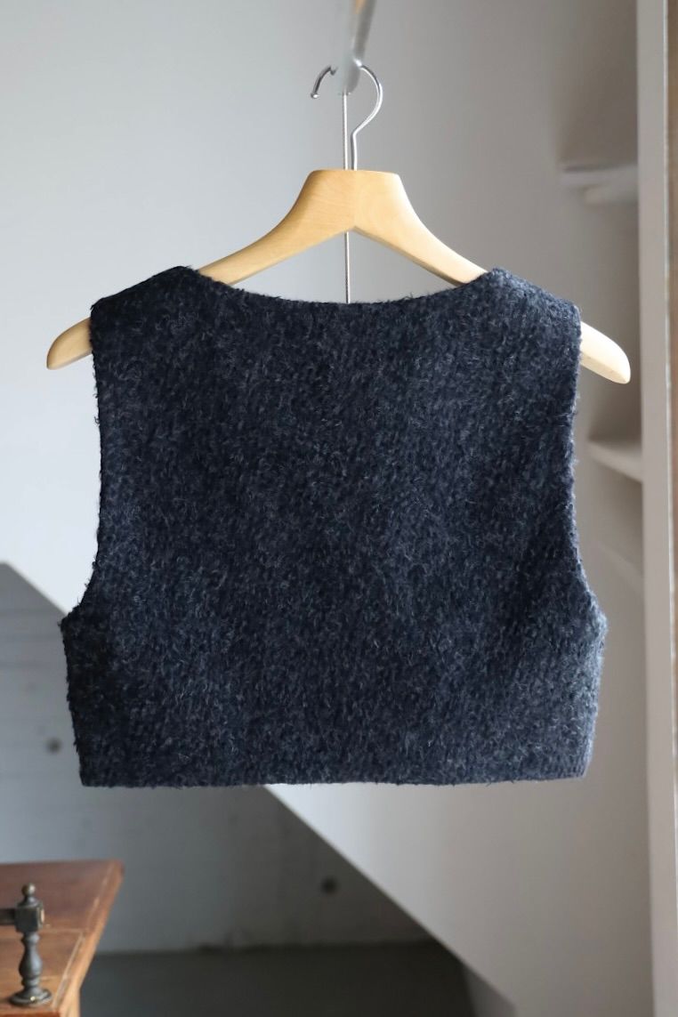 blurhms Women's 25FW Brushed Wool Vest(BHSW25F2Bwo)HeatherCharcoal☆新作発売！