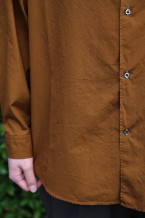Graphpaper Broad L/S Oversized Regular Collar Shirt(GM212-50110B) style.2021.5.22