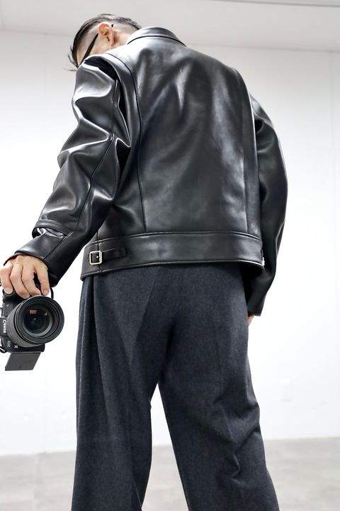 A.PRESSE 2026 STYLE1 Leather French Riders Jacketスタイル