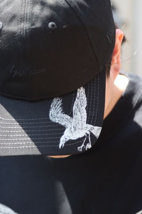 Yohji Yamamoto×New Era CROW PRINT SHORT SLEEVES COTTON TEE style.2022.4.12.