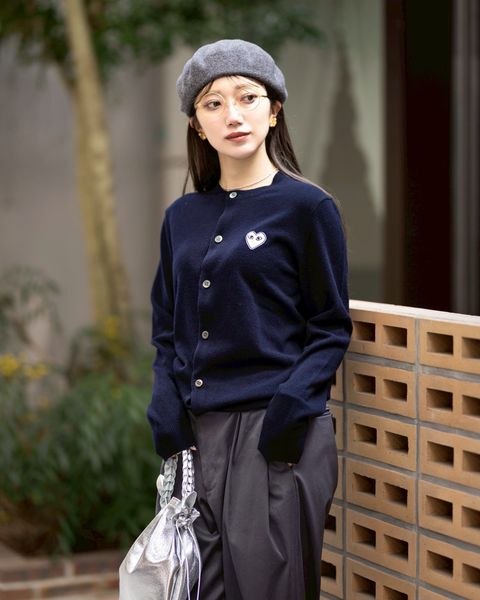 PLAY COMME des GARCONS  ROUND NECK CARDIGAN style.2025.12.15