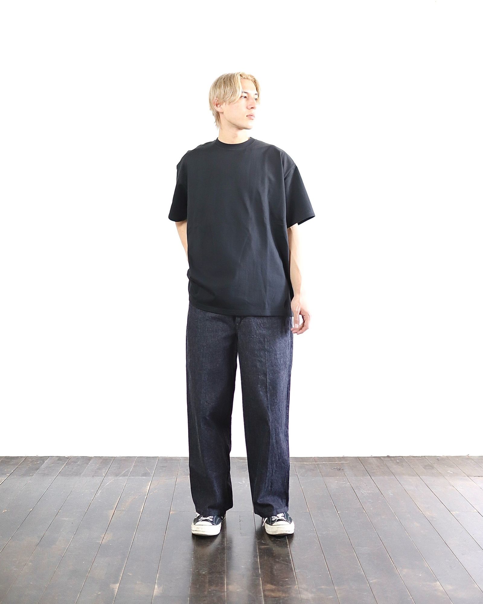 グラフペーパー24SS Heavy Weight S/S Oversized Tee (BLACK)style 2024.3.15