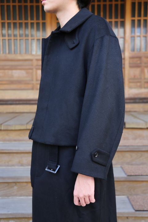 YOKE 新作 3WAY BAL COLLAR SHARE COAT(YK20AW0135C)"BLACK"style.2020.10.10.