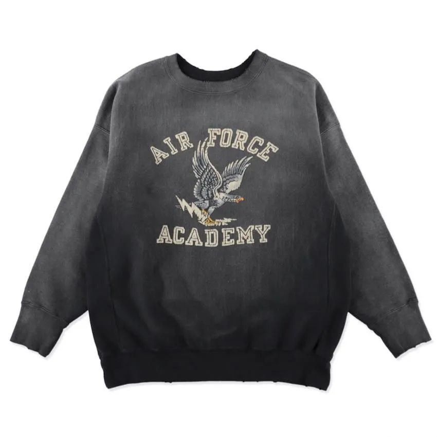 BOW WOW 25FWバウワウ U.S. AIR FORCE EAGLE SWEATSHIRT AGED(BW252-UAES) AGED BLACK