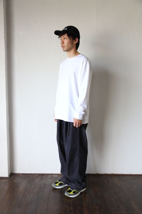 Graphpaper L/S Crew Neck Tee "WHITE" Style.2020.8.28.