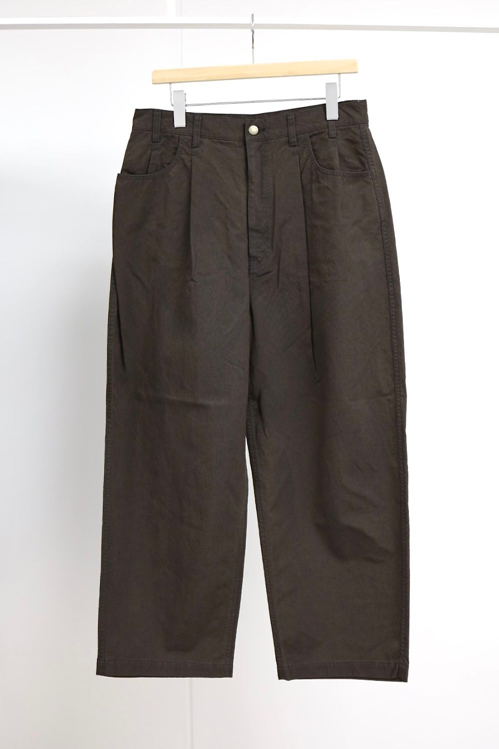 コムデギャルソンオム26SS ナイロンオックス製品染ワークパンツ(HQ-P003-051)BROWN☆2月6日(金)発売！