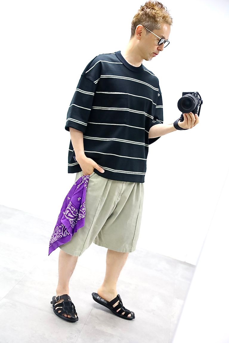 COMME des GARCONS HOMME 26SS 綿度詰天竺ボーダーTシャツスタイル