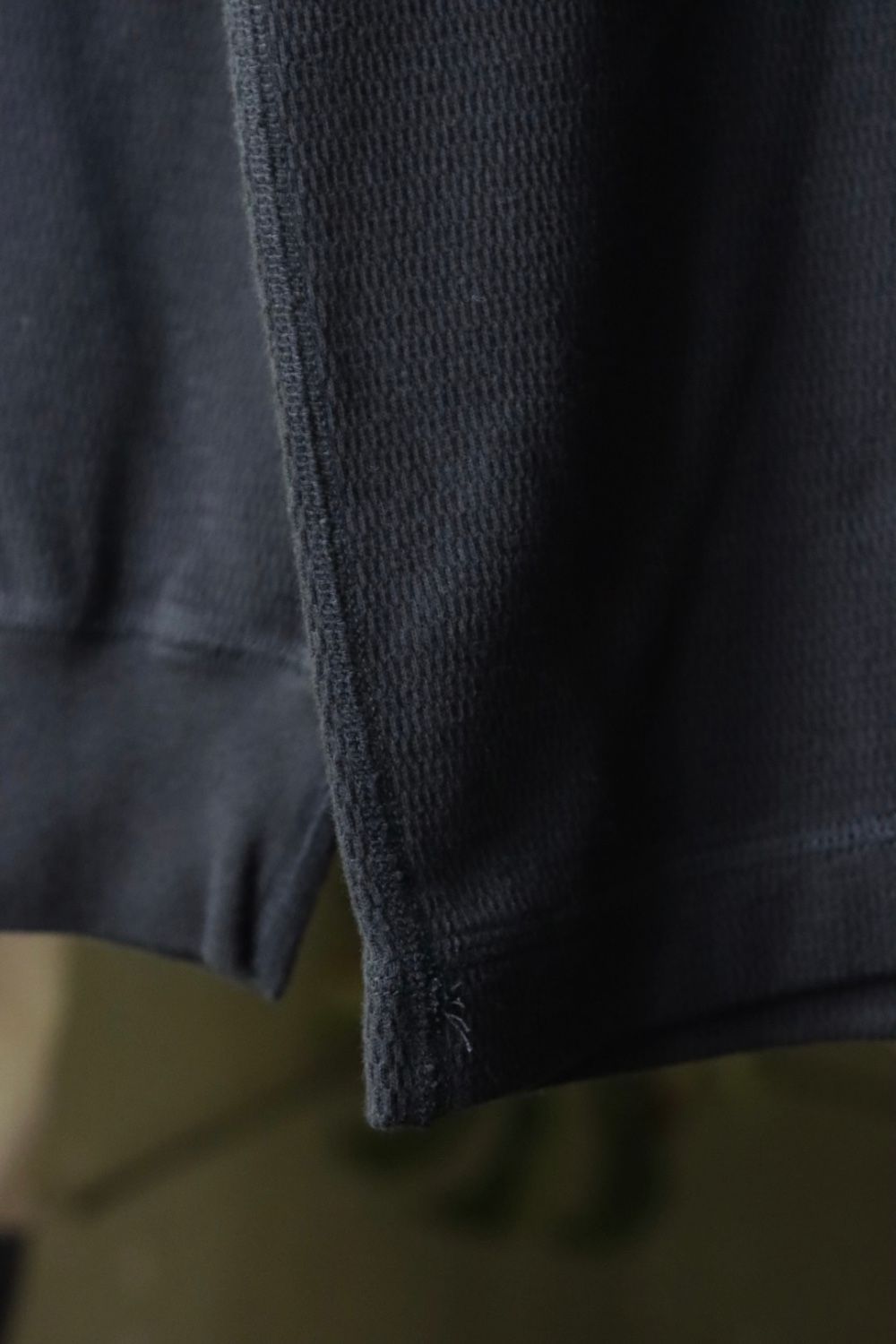 ETS.MATERIAUX / マテリオ22AW Honeycomb Long Sleeve"BLACK"