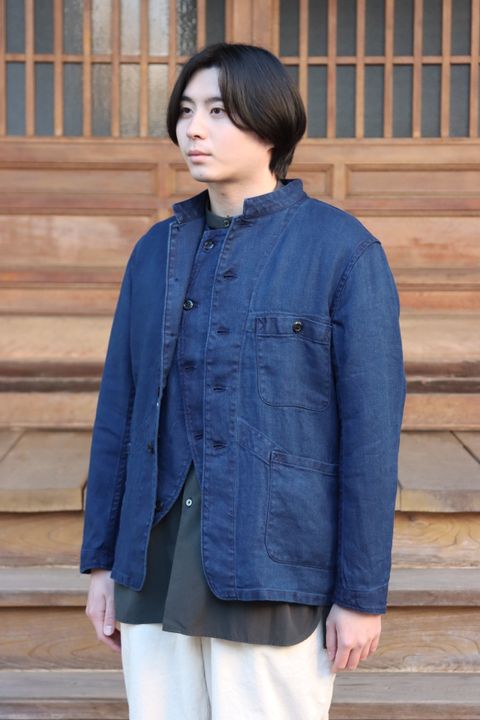 Ets.MATERIAUX 22SS French work jacket"BLUE"style