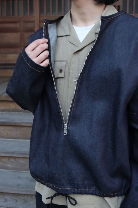 SEEALL ZIP PULLOVER JACKET,DOUBLE WAIST BELT PANTS set up style. 2022.03.17.