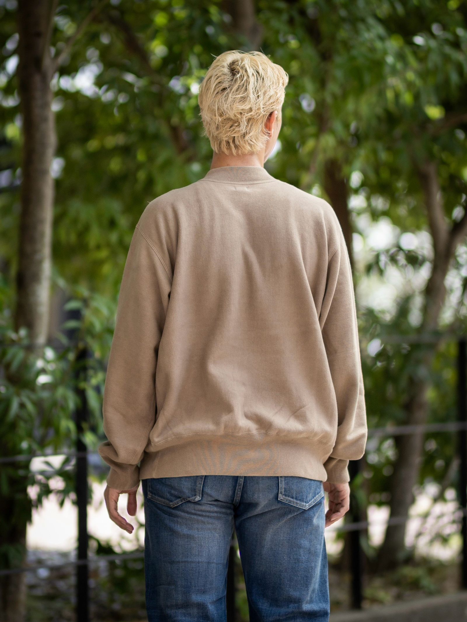 A.PRESSE 新作 Vintage Half Zip Rib Collar Sweatshirt