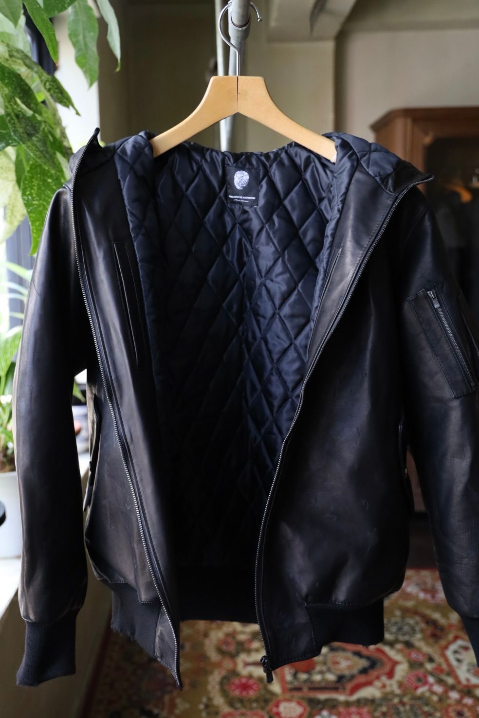 トーキングアバウト ジ アブストラクション 25AW DAMAGE LEATHER PARKA (2526AW-J-007)BLACK☆新作発売！