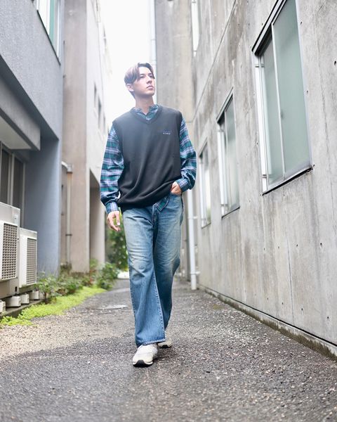 SEDAN ALL-PURPOSE セダンオールパーパス 23AW TECH LOGO KNIT VESTスタイル