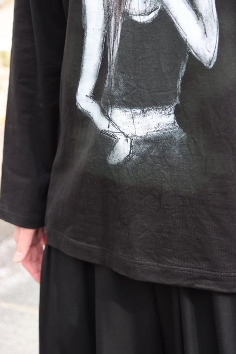 yohji yamamoto MAHABARA PLAIN STITCH WOMAN PRINT LONG SLEEVES style.2022.1.30 ※2月2日発売