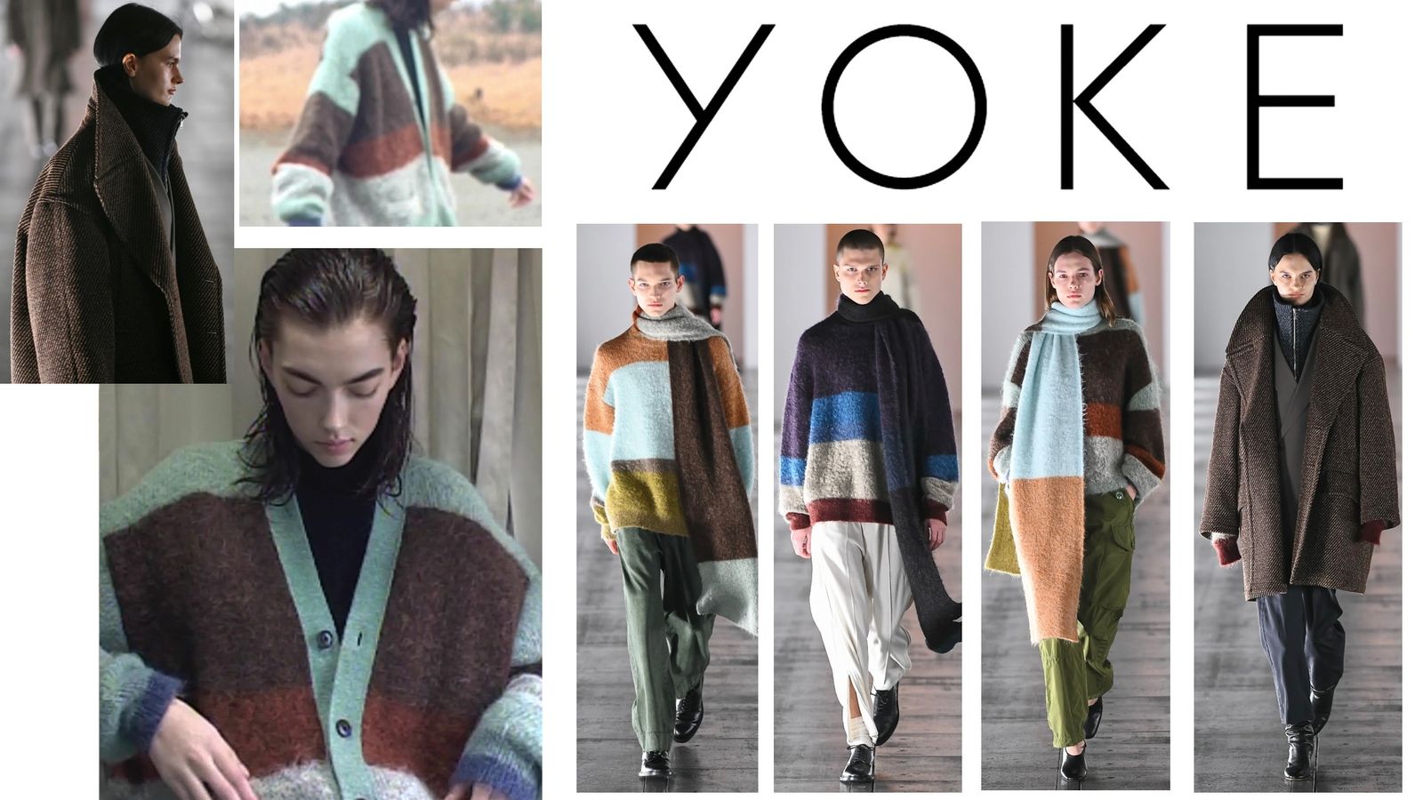 yoke graghpaper モヘアニット23aw greenカラーグリーン