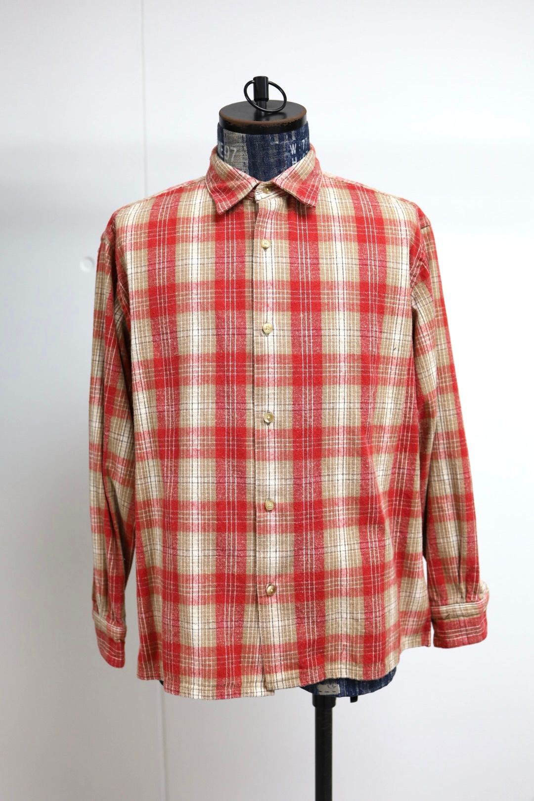 アプレッセ 2026 STYLE1 Vintage Cotton Silk Nep Twill Check Shirts (26SAP-02-06)RED☆1月24日(土)発売！