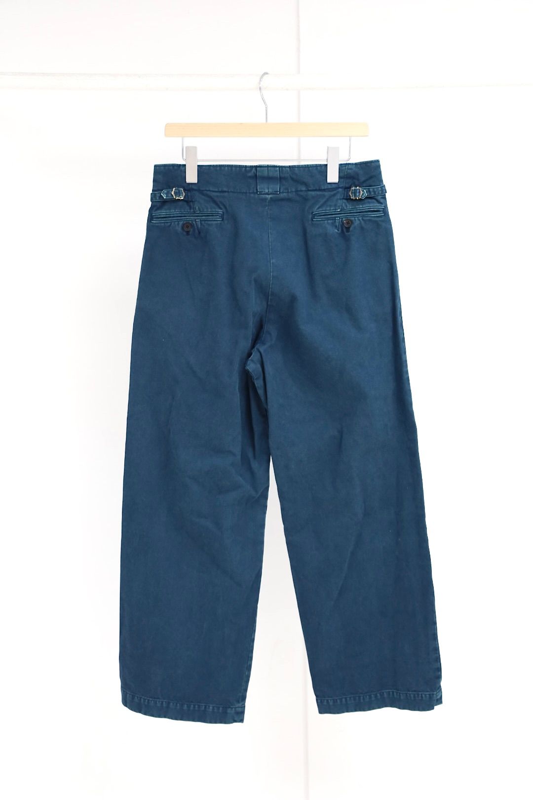 YOKE 26FW Garment-Dye 2Pleated Trousers(YK26FW01337P)Peacock green