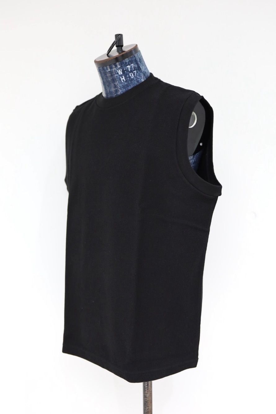blurhms ROOTSTOCK ブラームスルーツストック 26SS Rough&Smooth Thermal Sleeveless(bROOTS26S15)Black☆3月27日(金)新作発売！