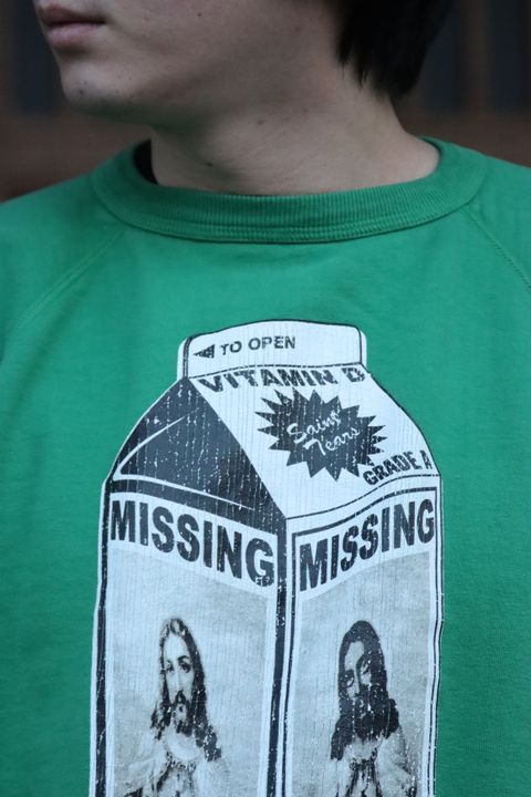©SAINT M×××××× 22SS SAINT TEARS ON THE MLK CTN SWT SH"GREEN"style.