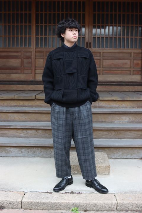 YOKE CROSSING CABLE CREW NECK KNIT(YK21AW0288S) style. 2021.11.14.