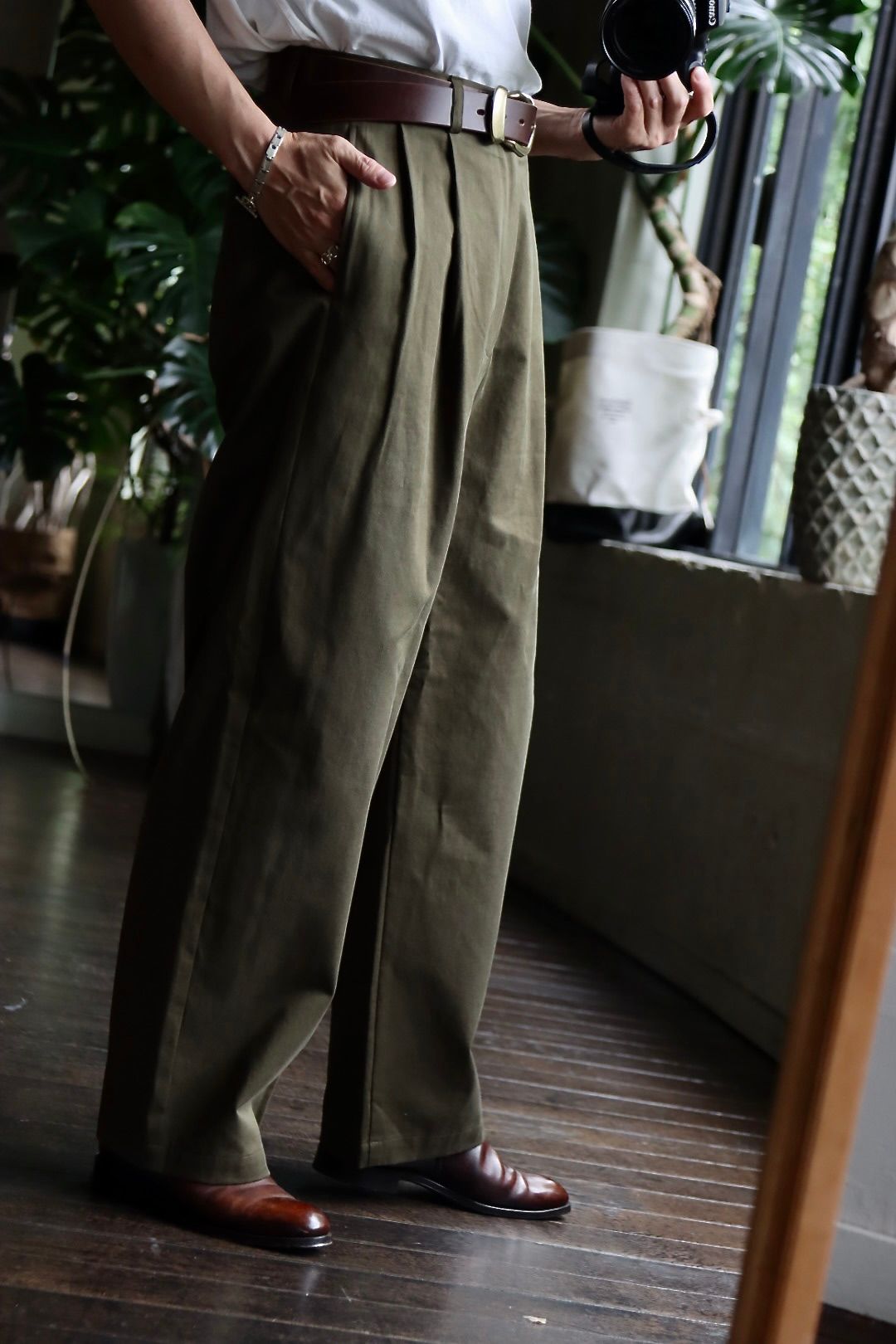 A.PRESSE - アプレッセ22FW Chino Trousers (22AAP-04-06H)OLIVE※8月11