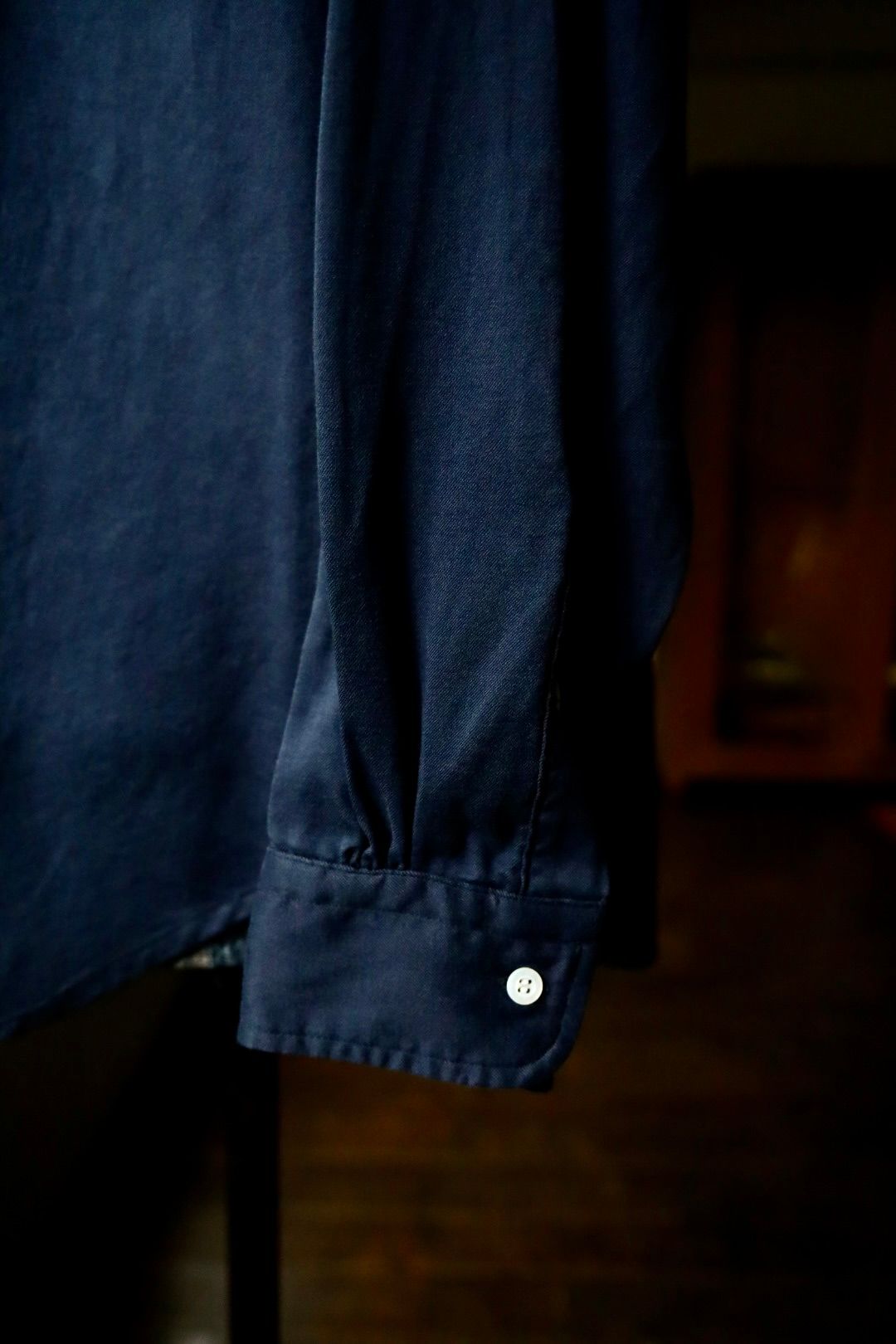 Double Weave Twill Regular Collar Shirt(24AAP-02-07H)NAVY