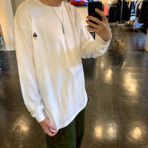 WIND AND SEA WDS(sail-boat) L/S T-SHIRT "WHITE" style.2020.10.10.