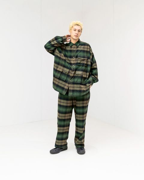 FreshService  FLANNEL CHECK MULTI POCKET SHIRT (GREEN)☆11月15日新作発売！