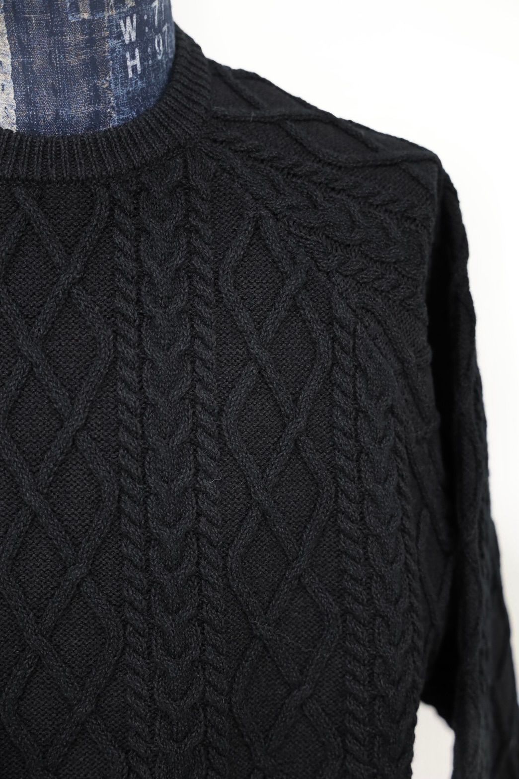 フレッシュサービス SHETLAND WOOL x SOLOTEX® TECH FISHERMAN SWEATER (FSC253-80165)BLACK★10月18日(土)発売！