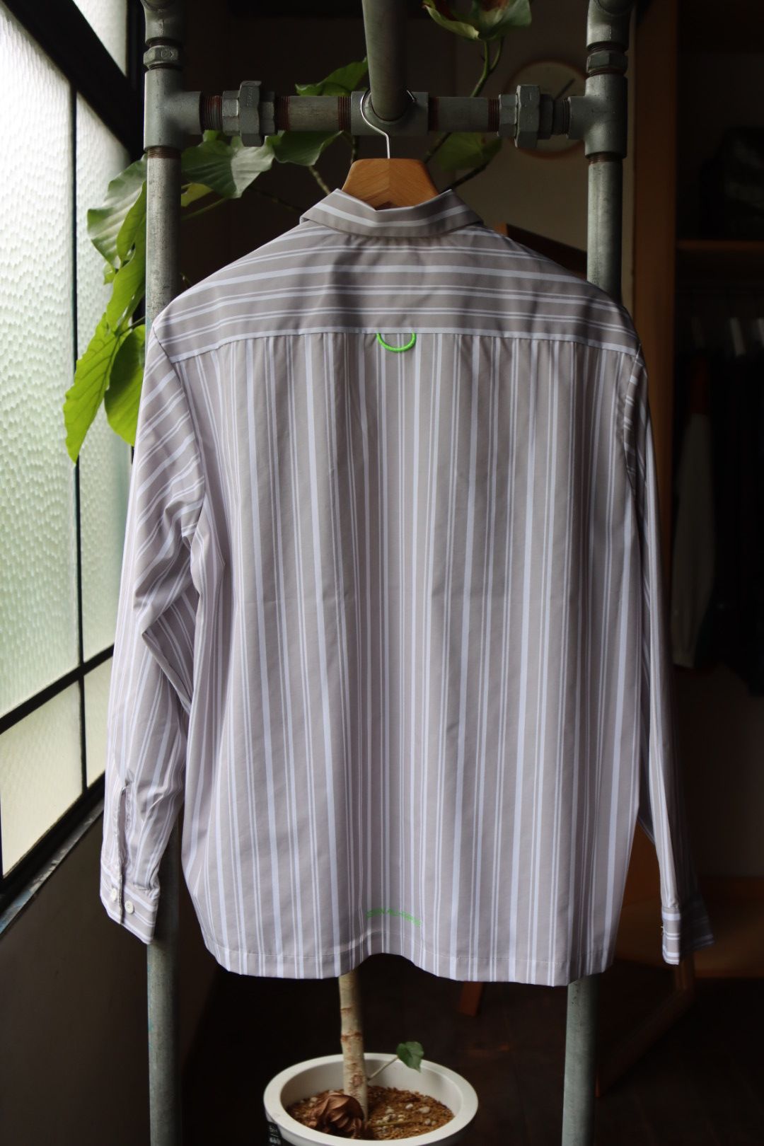セダンオールパーパス23FW OVAL LOGO WORK SHIRT(SD23F-SH01)GREY STRIPE