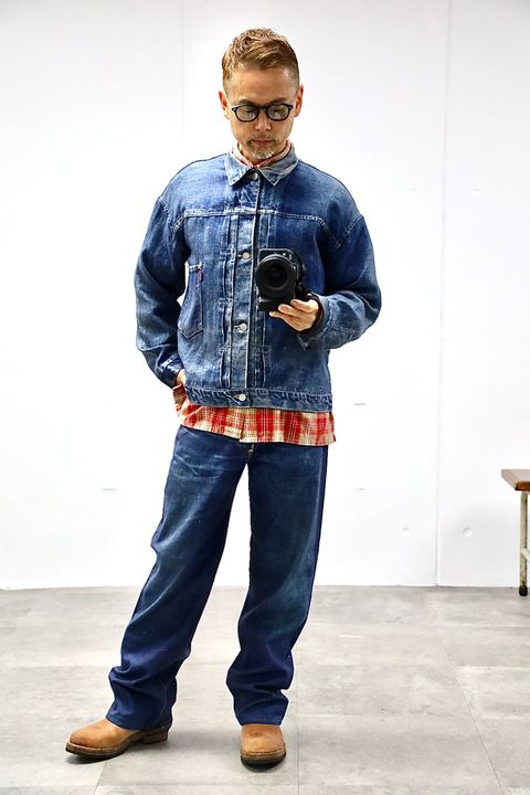 eYe JUNYA WATANABE MAN×Levi's×BerBerJin 転写デニムプリントジャケットスタイル