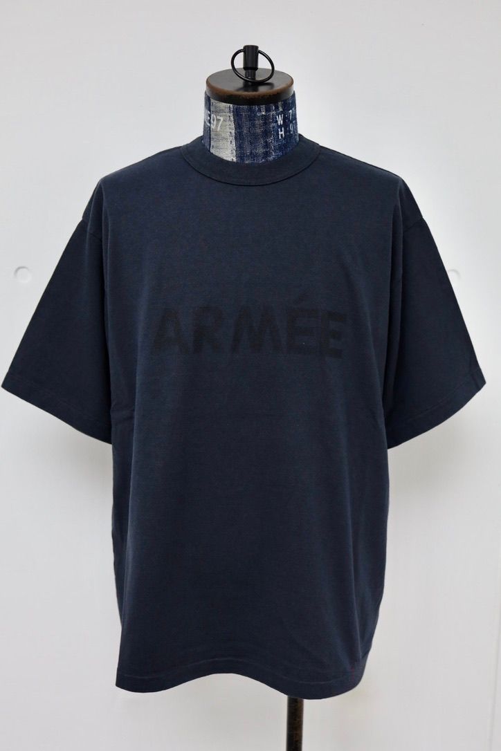blurhms ROOTSTOCK ブラームスルーツストック 26SS ARMÉE 88/12 Print Tee WIDE(bROOTS25S36S26C)NIGHT BLACK x BLACK☆4月17日(金)新作発売！
