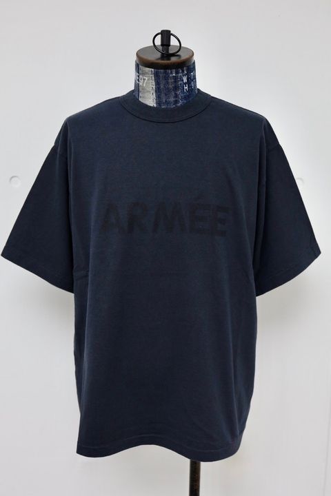 blurhms ROOTSTOCK ブラームスルーツストック 26SS ARMÉE 88/12 Print Tee WIDE(bROOTS25S36S26C)NIGHT BLACK x BLACK☆4月17日(金)新作発売！