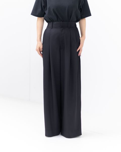 グラフペーパー Women's 25AW Techno Wool Nylon Two Tuck Wide Pants(GL253-40319)BLACK☆9月27日(土)発売！