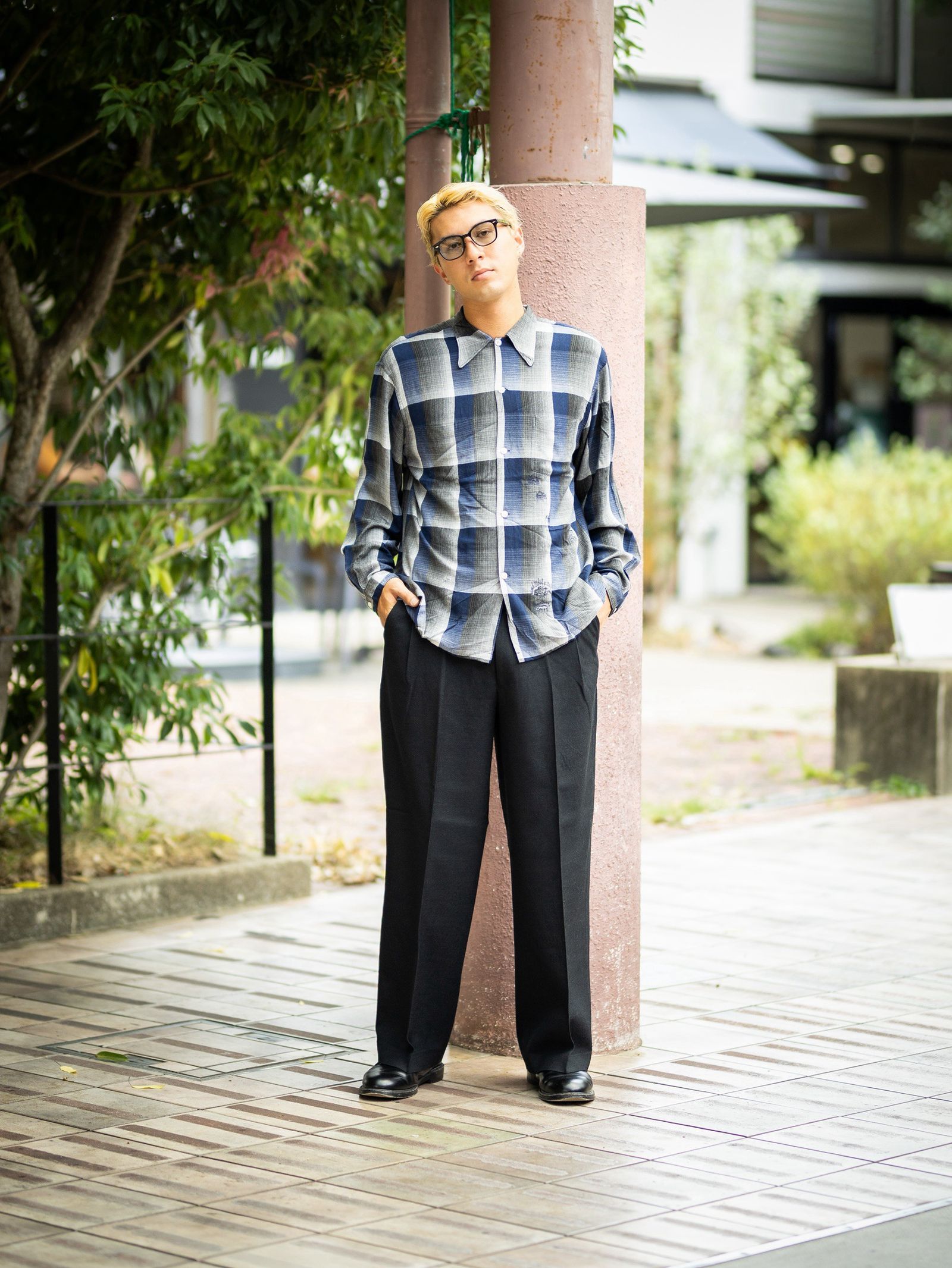 marka SINGLE PLEAT WIDE TROUSERS MARKスタイル