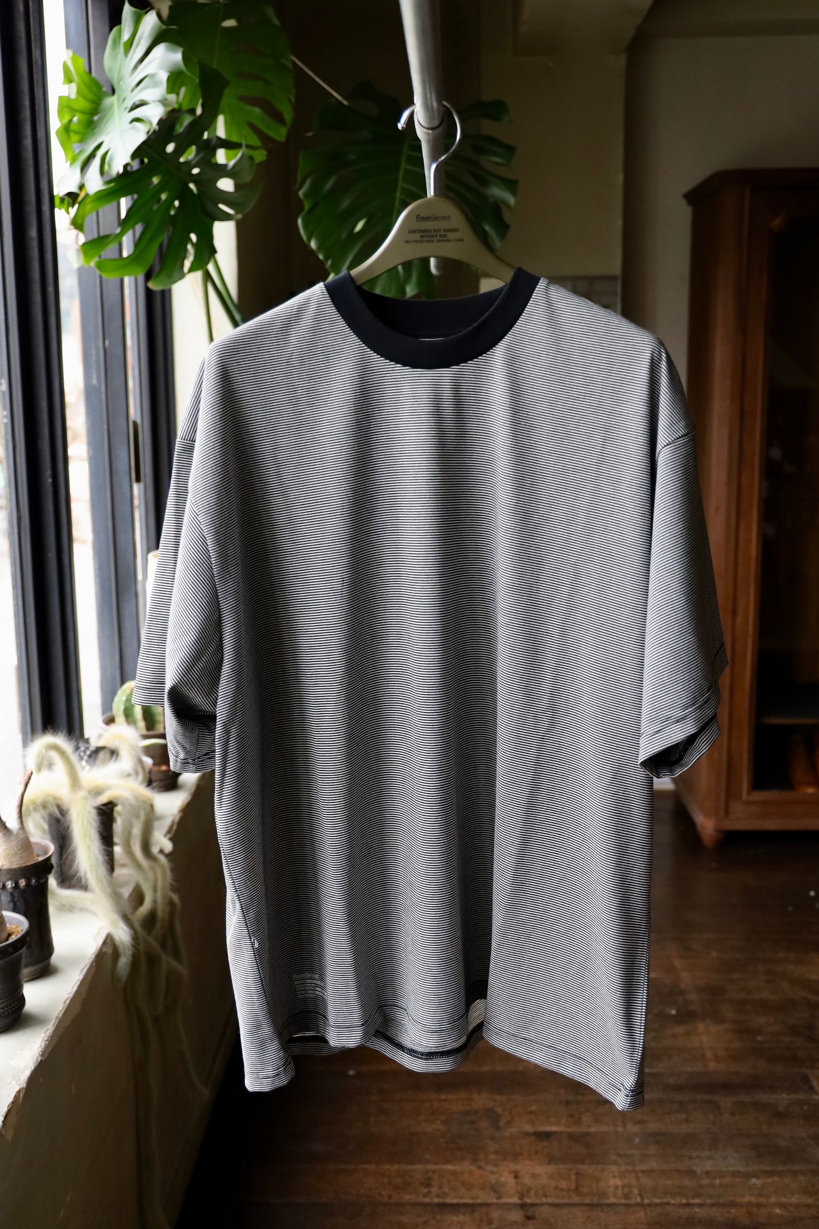 FreshService　MICRO BORDER S/S TEE　size L FreshService MICRO BORDER S/S TEE(WHITExBLACK)3月15日(土