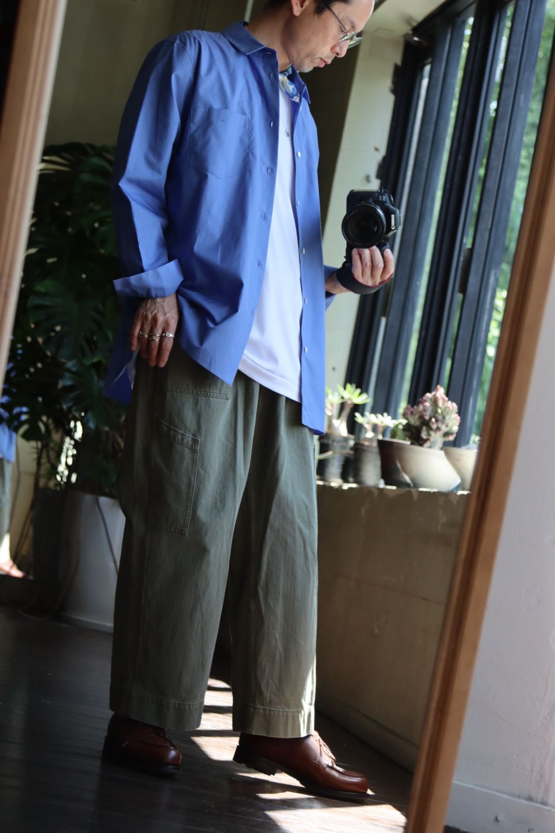 ATON 22FW STANDARD SHIRT"SAX"スタイル.2022.7.6.