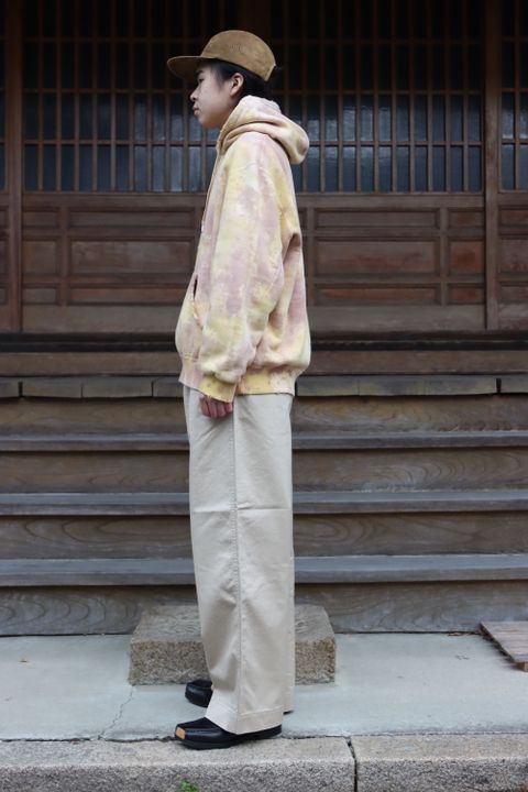 doublet WASTE VEGETABLE DYED HOODIE(22SS28CS209) style. 2022.01.19.