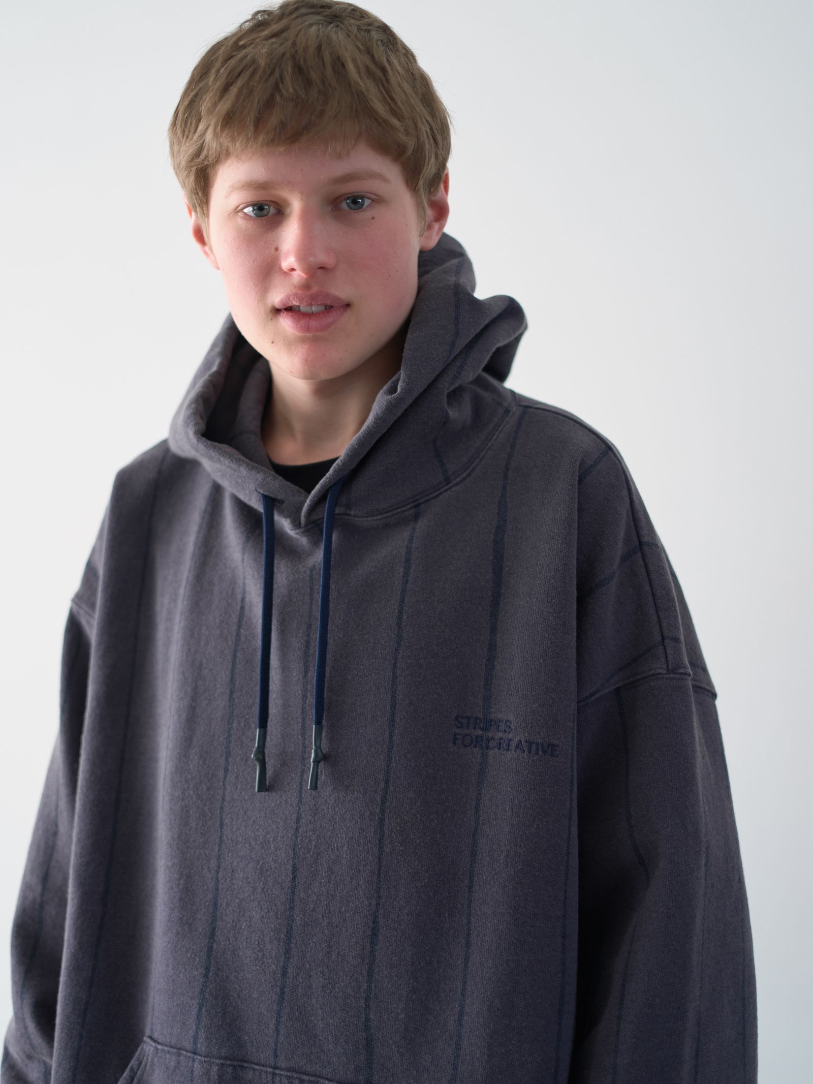 S.F.C 25FW エスエフシー STRIPE HOODY(DISCHARGED)(SFCFW25CS04)Navy☆9月20日(土)発売！